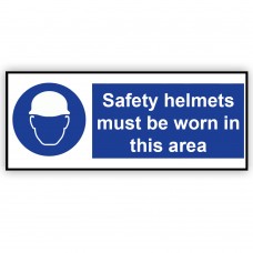 Safety Helmets Must Be Worn In This Area 