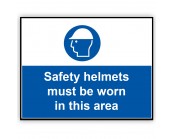 Safety Helmets Must Be Worn Correx Sign 