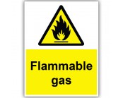 Flammable Gas Rigid Material Sign
