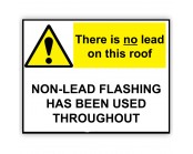 No Lead On Roof Correx Sign