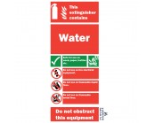 Water Fire Extinguisher Sign