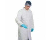 Supertouch Non-Woven Coats - Velcro 50 bags per case White