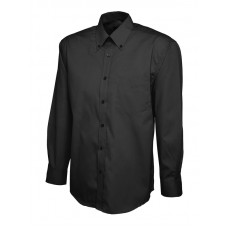 Mens Pinpoint Oxford Full Sleeve Shirt Black