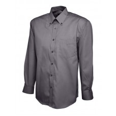 Mens Pinpoint Oxford Full Sleeve Shirt Charcoal