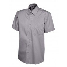 Mens Pinpoint Oxford Half Sleeve Shirt Charcoal