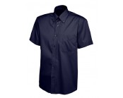 Mens Pinpoint Oxford Half Sleeve Shirt Navy