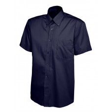 Mens Pinpoint Oxford Half Sleeve Shirt Navy