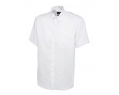Mens Pinpoint Oxford Half Sleeve Shirt White