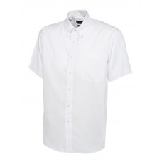 Mens Pinpoint Oxford Half Sleeve Shirt White