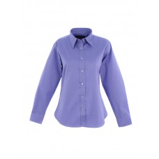Women's Pinpoint Oxford Full Sleeve Shirt Mid Blue