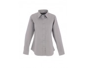 Women's Pinpoint Oxford Full Sleeve Shirt Silver Grey