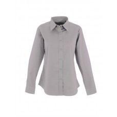 Women's Pinpoint Oxford Full Sleeve Shirt Silver Grey