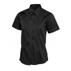 Women's Pinpoint Oxford Half Sleeve Shirt Black