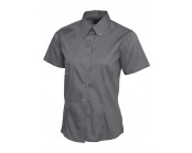 Women's Pinpoint Oxford Half Sleeve Shirt Charcoal