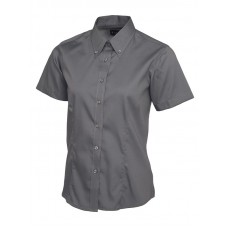 Women's Pinpoint Oxford Half Sleeve Shirt Charcoal