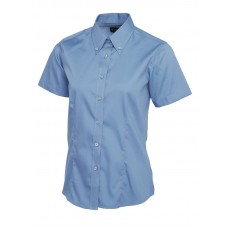 Women's Pinpoint Oxford Half Sleeve Shirt Mid Blue