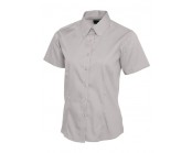 Women's Pinpoint Oxford Half Sleeve Shirt Silver Grey