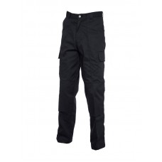 Uneek Cargo Trouser with Knee Pad Pockets Regular / Long Black
